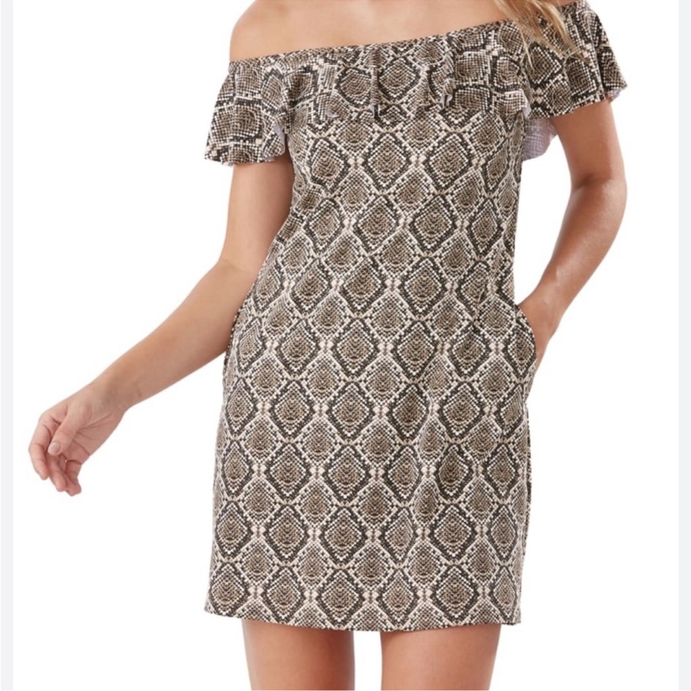 Tommy Bahama Desert Python Ruffle Spa Dress